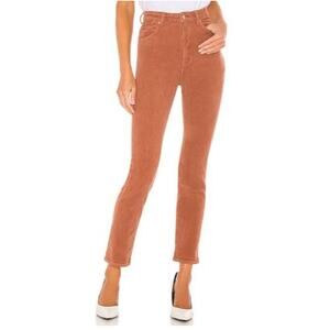 Rolla’s Pants Womens 25 Cinnamon Brown Dusters High Rise Slim Corduroy Stretch